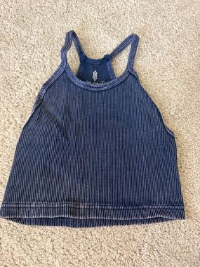 Free People Vintage Indigo Ribbed Tank